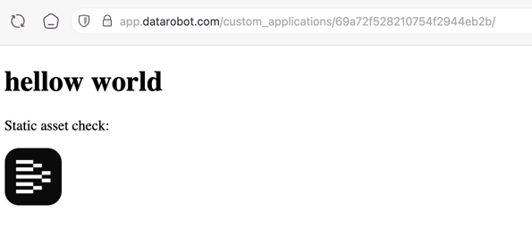 Deployed app on DataRobot