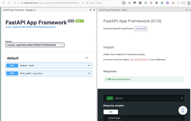 FastAPI Swagger and ReDoc